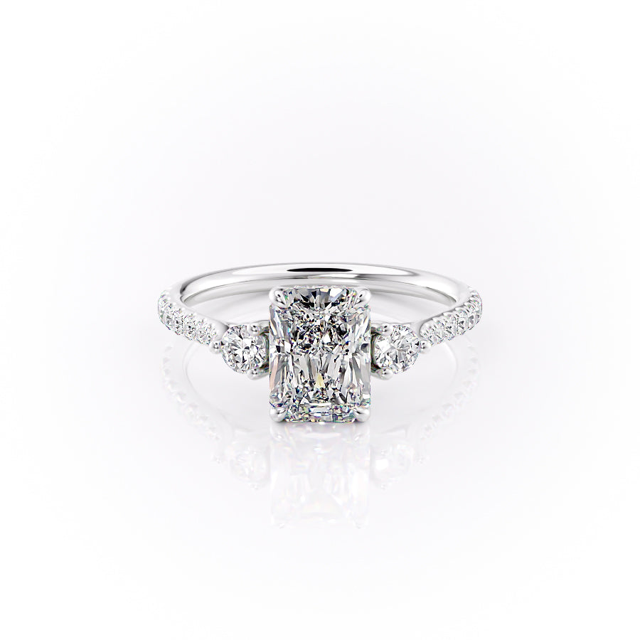 The Pave Lia Set With A 2 Carat Radiant Lab Diamond