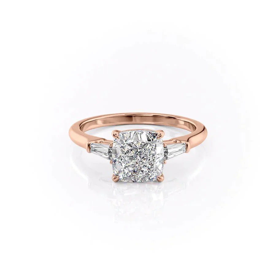 The Liv Set With A 2 Carat Cushion Lab Diamond