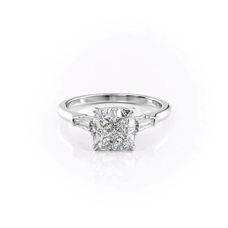 The Liv Set With A 3 Carat Cushion Lab Diamond