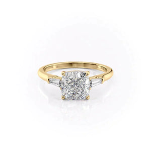 The Liv Set With A 1 Carat Cushion Moissanite