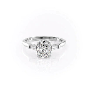 The Liv Set With A 1 Carat Elongated Cushion Lab Diamond