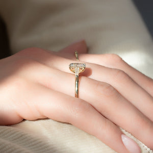 The Liv Set With A Elongated Cushion Lab Diamond