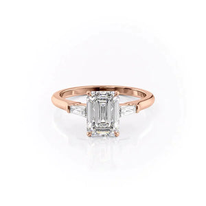 The Liv Set With A 4 Carat Emerald Moissanite