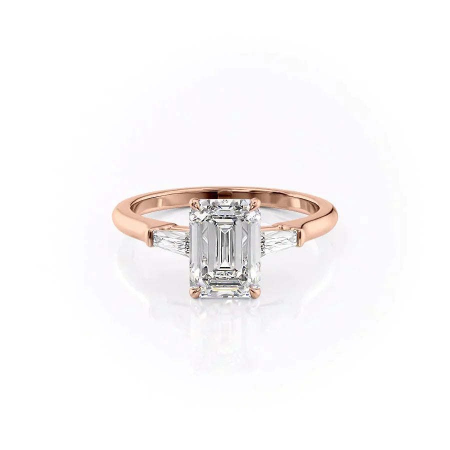 The Liv Set With A 2 Carat Emerald Moissanite