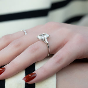 The Liv Set With A 1 Carat Emerald Moissanite