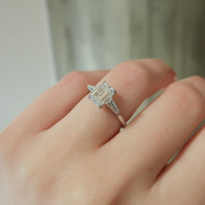 The Liv Set With A 1 Carat Emerald Moissanite