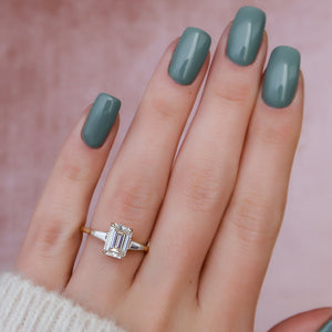 The Liv Set With A Emerald Lab Diamond