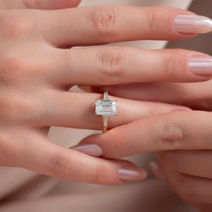 The Liv Set With A 1 Carat Emerald Lab Diamond