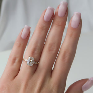The Liv Set With A 1 Carat Emerald Lab Diamond
