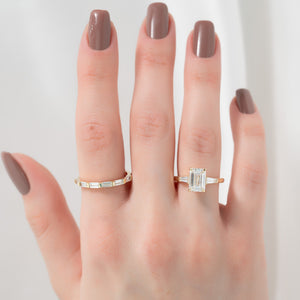 The Liv Set With A 1 Carat Emerald Lab Diamond