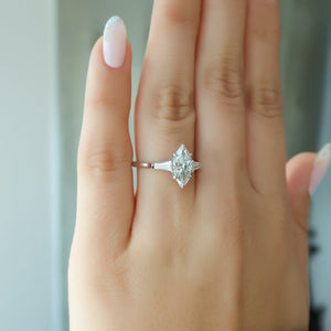 The Liv Set With A Marquise Lab Diamond