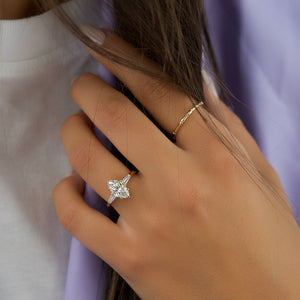The Liv Set With A Marquise Lab Diamond