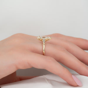 The Liv Set With A 2 Carat Marquise Lab Diamond