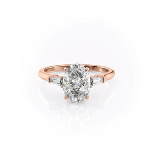 The Liv Set With A 5 Carat Oval Moissanite