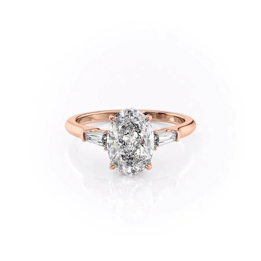 The Liv Set With A 2.5 Carat Oval Lab Diamond