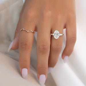 The Liv Set With A 1 Carat Oval Lab Diamond