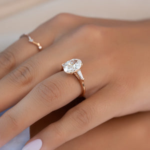 The Liv Set With A 1 Carat Oval Lab Diamond