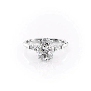 The Liv Set With A 5 Carat Oval Moissanite