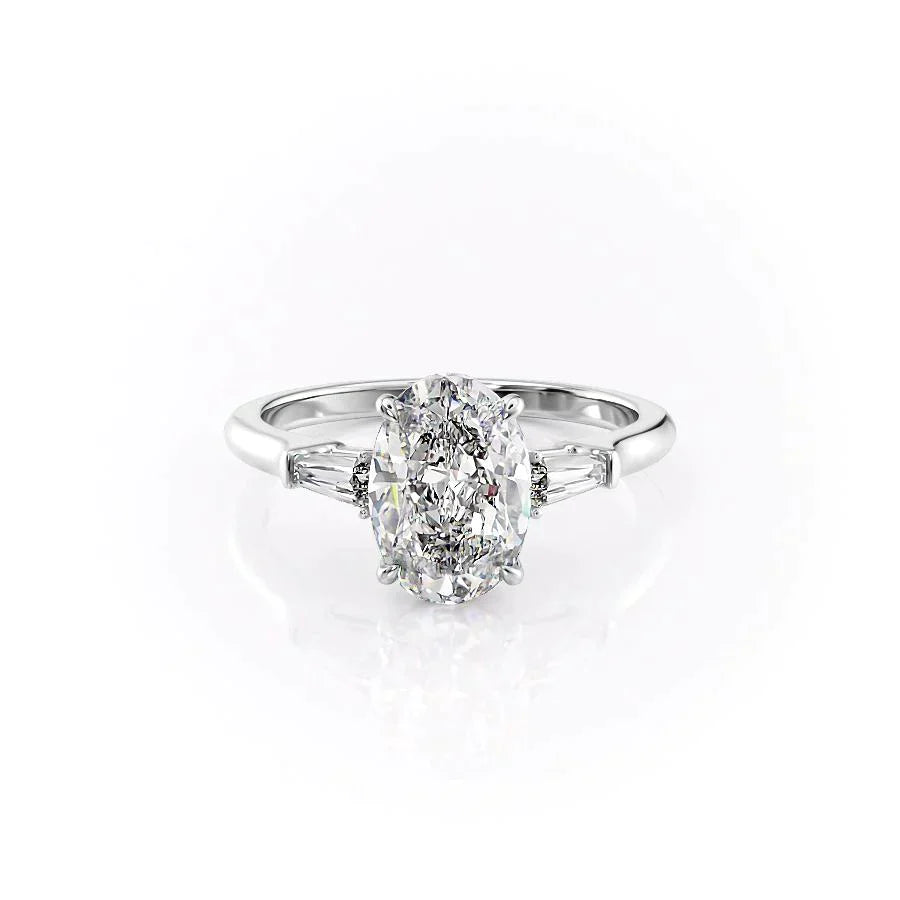The Liv Set With A 1 Carat Oval Lab Diamond