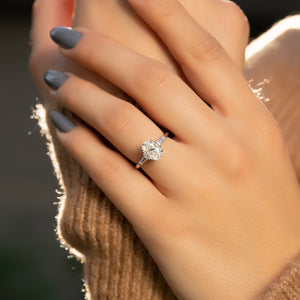 The Liv Set With A 2.5 Carat Oval Lab Diamond