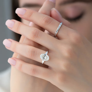 The Liv Set With A 2.5 Carat Oval Lab Diamond