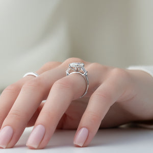 The Liv Set With A 2.5 Carat Oval Lab Diamond