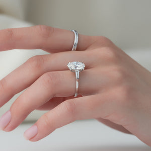 The Liv Set With A 2.5 Carat Oval Lab Diamond