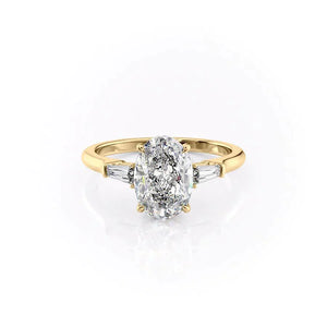 The Liv Set With A 5 Carat Oval Moissanite