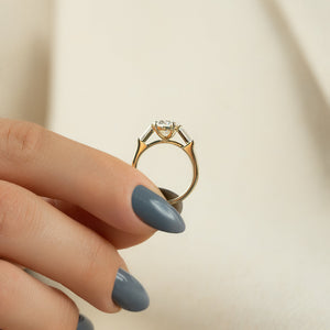 The Liv Set With A 1 Carat Oval Lab Diamond