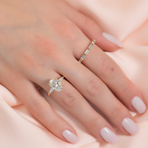 The Liv Set With A Oval Lab Diamond