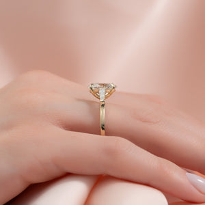 The Liv Set With A 1 Carat Oval Lab Diamond