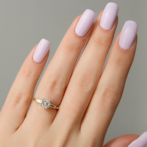 The Liv Set With A 1 Carat Oval Lab Diamond