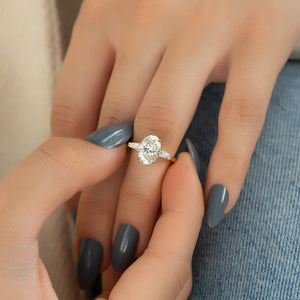 The Liv Set With A Oval Lab Diamond
