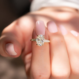 The Liv Set With A Oval Lab Diamond