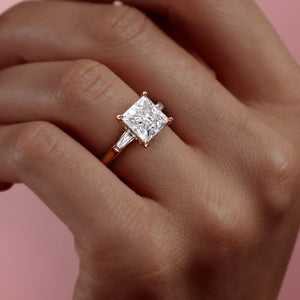 The Liv Set With A 4 Carat Princess Moissanite