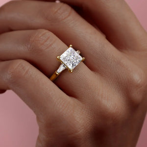 The Liv Set With A 2 Carat Princess Moissanite