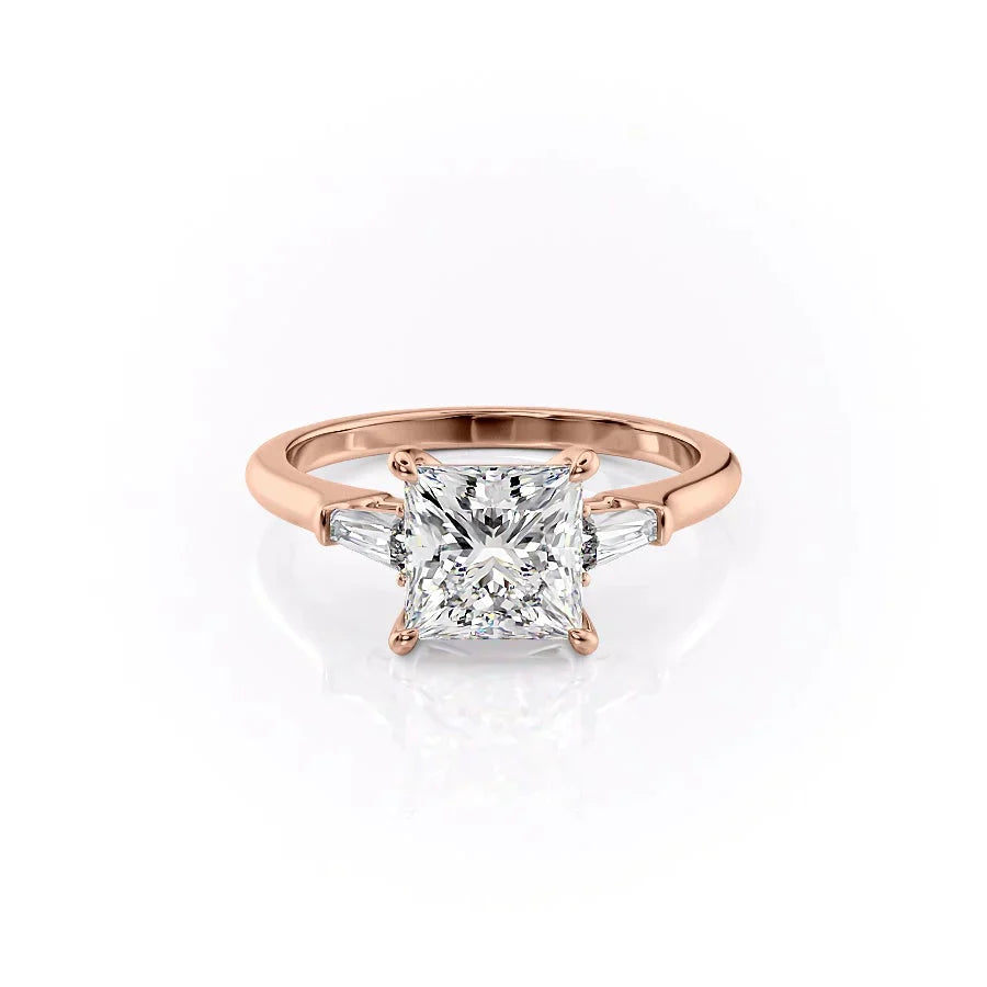 The Liv Set With A 2.5 Carat Princess Lab Diamond