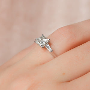 The Liv Set With A 1.5 Carat Princess Lab Diamond