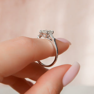 The Liv Set With A 1.5 Carat Princess Lab Diamond