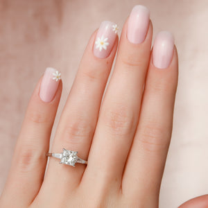 The Liv Set With A 1.5 Carat Princess Lab Diamond