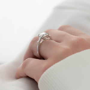 The Liv Set With A 1.5 Carat Princess Lab Diamond