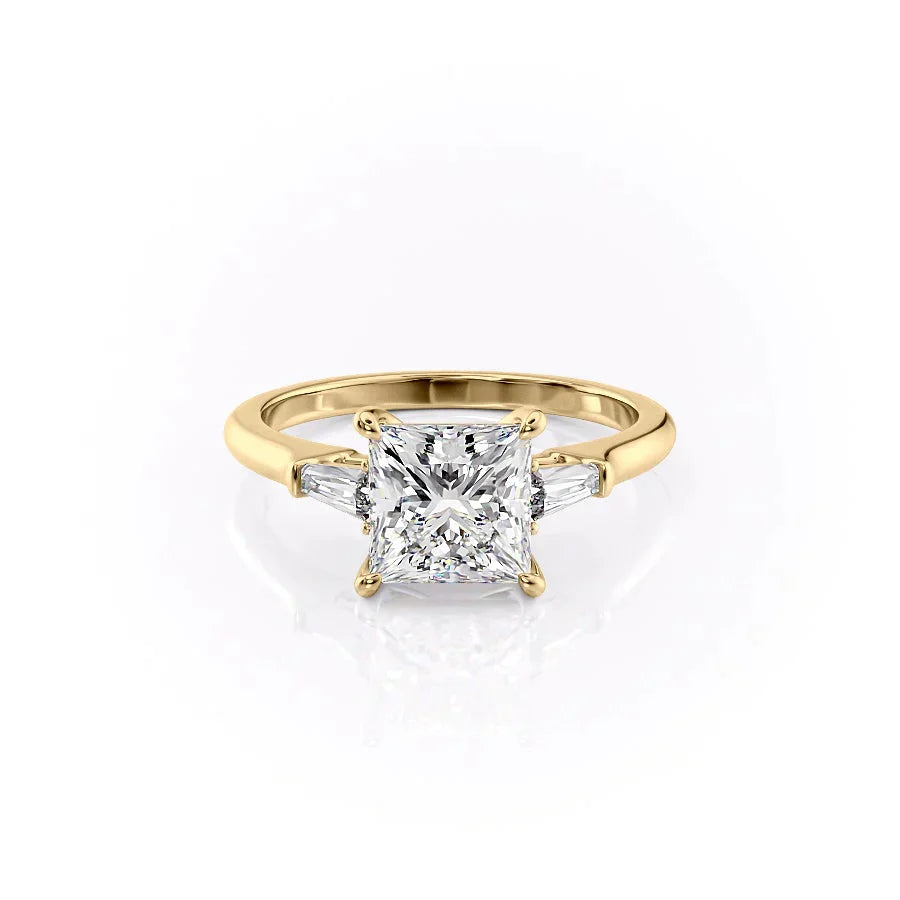 The Liv Set With A 2 Carat Princess Lab Diamond