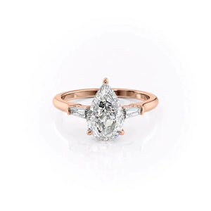 The Liv Set With A 2 Carat Pear Moissanite