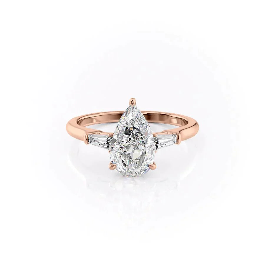 The Liv Set With A 2 Carat Pear Lab Diamond