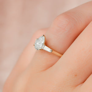 The Liv Set With A 1 Carat Pear Lab Diamond