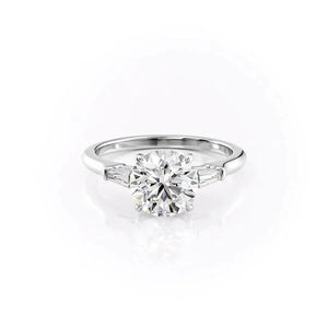 The Liv Set With A 5 Carat Round Moissanite