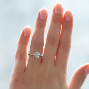 The Liv Set With A 1.5 Carat Round Lab Diamond
