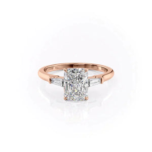 The Liv Set With A 2.5 Carat Radiant Lab Diamond