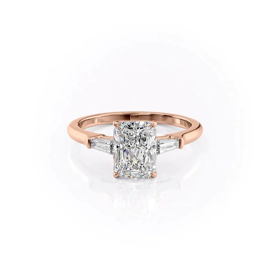 The Liv Set With A 4 Carat Radiant Moissanite