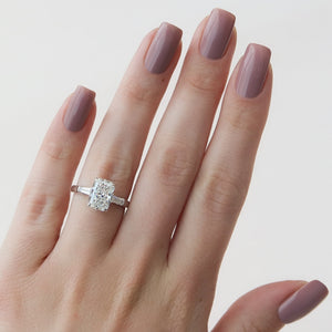 The Liv Set With A 1.5 Carat Radiant Lab Diamond